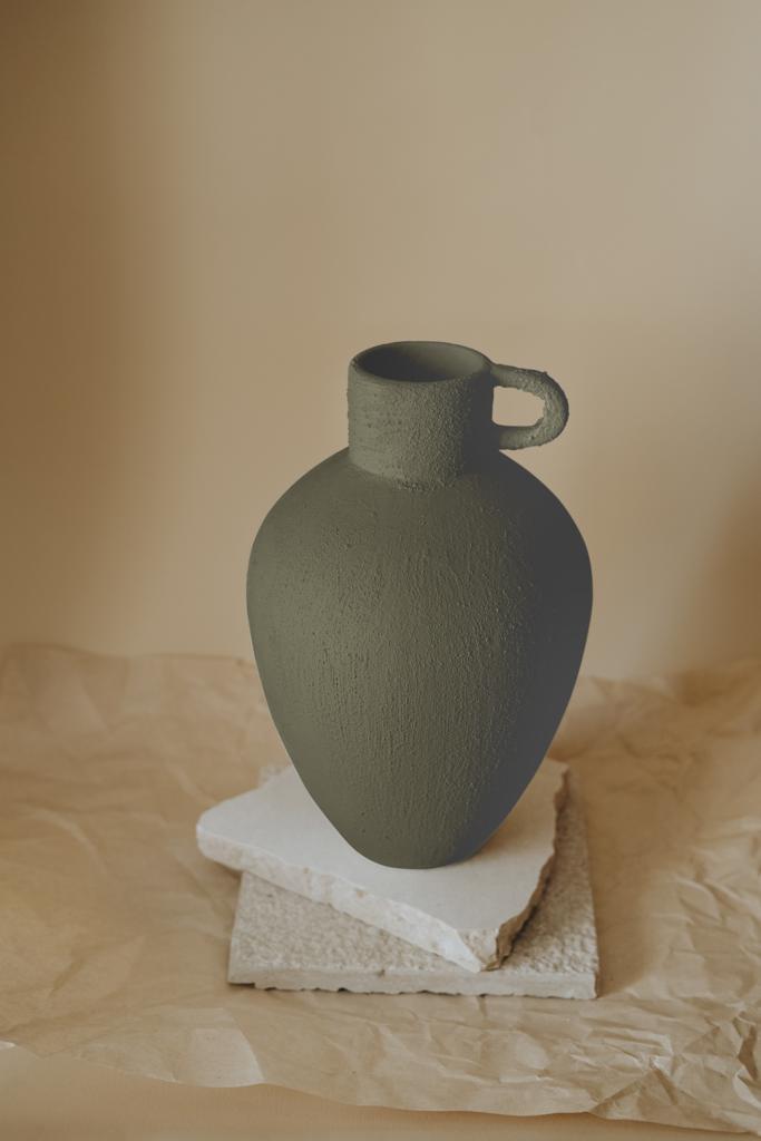 Oriana Vase - Olive Green