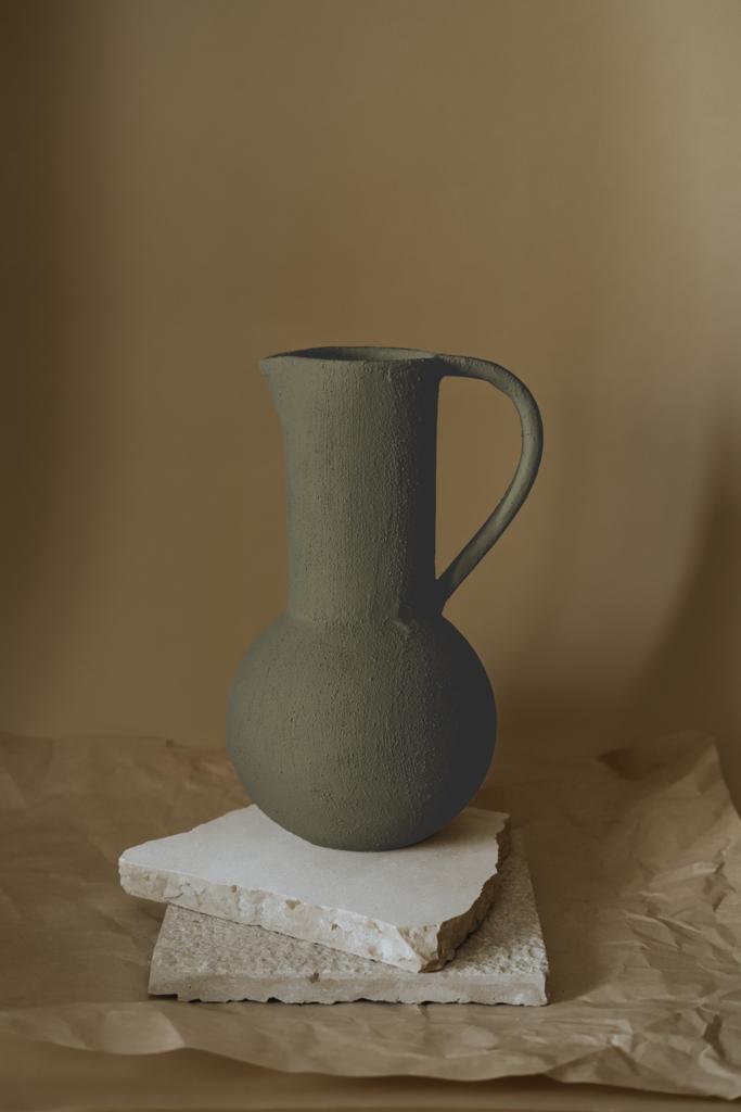 Zaura Vase - Olive Green