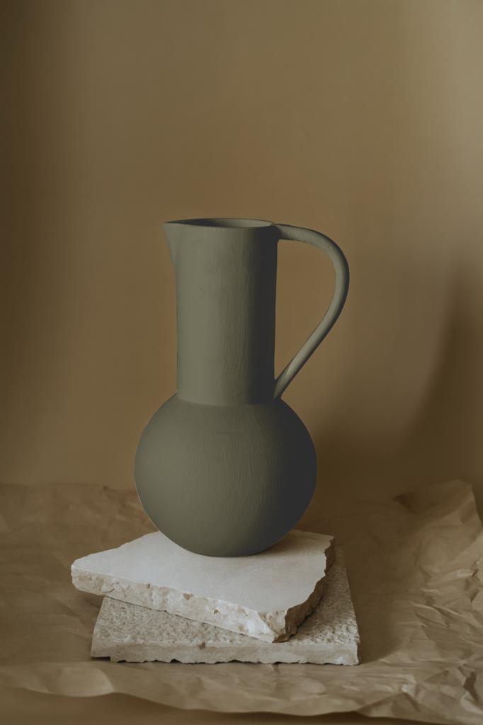 Zaura Vase - Olive Green